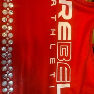 Red Rebel Athletic Tank With Custom Bedding